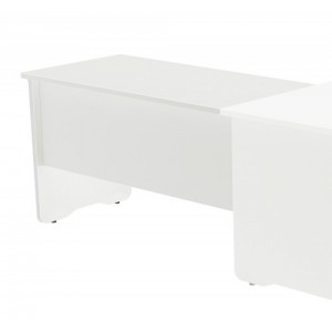 Ala para mesa de oficina serie work 100x60 blanco / blanco rocada 2102aw04