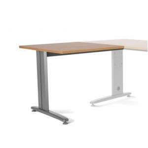 Ala para mesa de oficina serie metal 100x60 gris / roble rocada 2102ac08