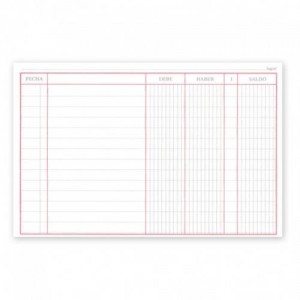 Libro 1/4 apaisado cuentas corrientes numerado 100 hojas (64069/a) ingraf 350207