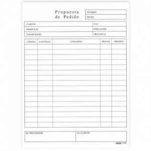 Talonario pedidos 1/4 natural catalan duplicado (74402c) ingraf 350348