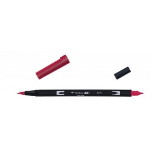 Rotulador doble punta pincel color cherry tombow abt-815