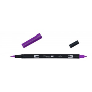 Rotulador doble punta pincel color royal purple tombow abt-676
