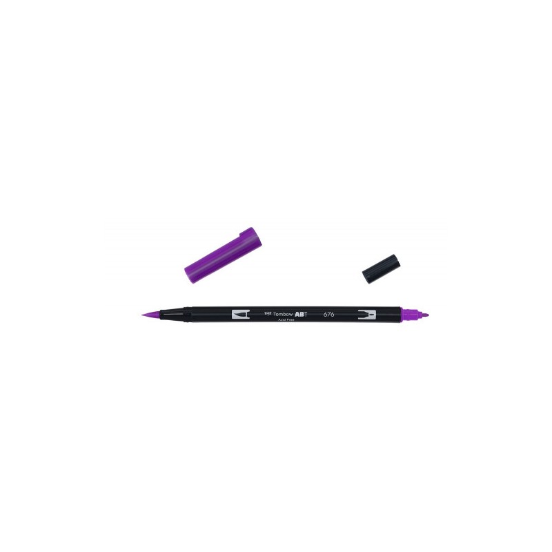 Rotulador doble punta pincel color royal purple tombow abt-676 Rotulador doble punta pincel color royal purple tombow abt-676