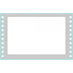 Caja 500 hojas etiquetas blancas en módulo continuo-una columna-149x97