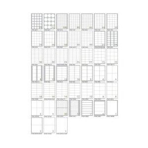 Caja 100 hojas etiquetas blancas sin márgenes-láser/láser de color/inyección de tinta/fotocopiadoras-105x74 mm tico lp4w-...