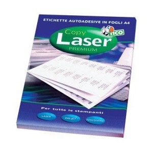 Caja 100 hojas etiquetas blancas sin márgenes-láser/láser de color/inyección de tinta/fotocopiadoras-70x37 mm tico lp4w-7037