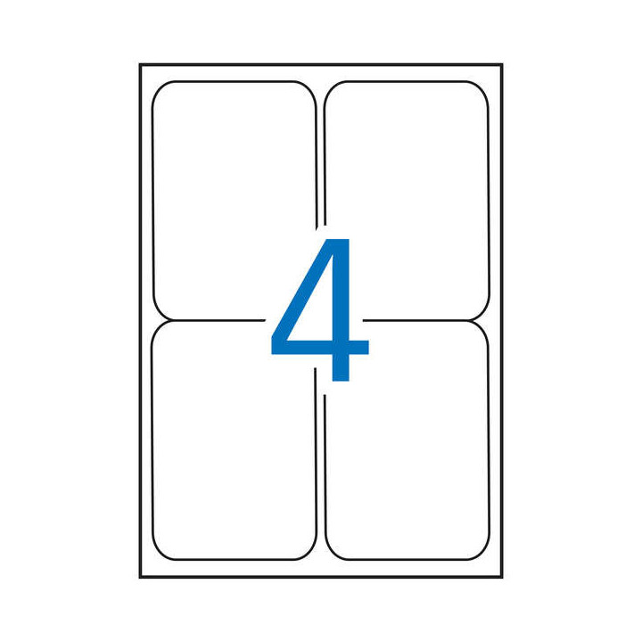 Apli Etiquetas Blancas Permanentes 99.1 x 139.0mm 100 Hojas