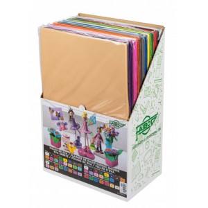 Expositor 120 laminas goma eva 40x60 cm. 12 colores surtidos faibo 1655-120