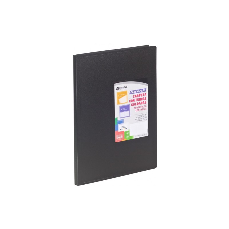 Carpeta carchiplas-book a4 polipropileno 50 fundas soldadas negro carchivo 50305006 Carpeta carchiplas-book a4 polipropileno 50 fundas soldadas negro carchivo 50305006