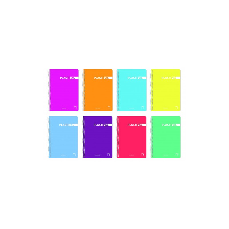 Cuaderno serie plastipac bolsillo tapa polipropileno 90 grs. a-7 80 hojas cuadrícula 5x5 surtido pacsa 16411 Cuaderno serie plastipac bolsillo tapa polipropileno 90 grs. a-7 80 hojas cuadrícula 5x5 surtido pacsa 16411