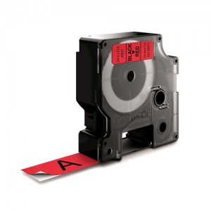 Cinta rotuladora d1 19mmx7m negro/rojo dymo s0720870