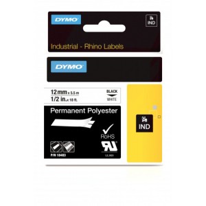 Cinta rotuladora rhinopro polister 12mmx5