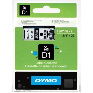 Cinta rotuladora d1 19mmx7m negro/transparente dymo s0720820
