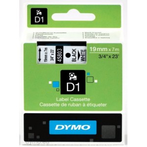 Cinta rotuladora d1 19mmx7m negro/blanco dymo s0720830