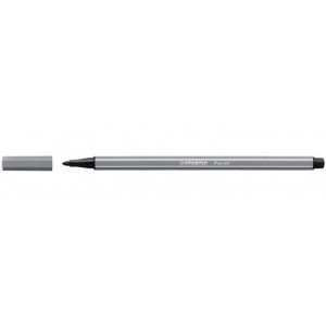 Rotulador punta fibra media 1mm. pen 68 gris oscuro stabilo 68/96