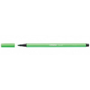 Rotulador punta fibra media 1mm. pen 68 verde hoja stabilo 68/43