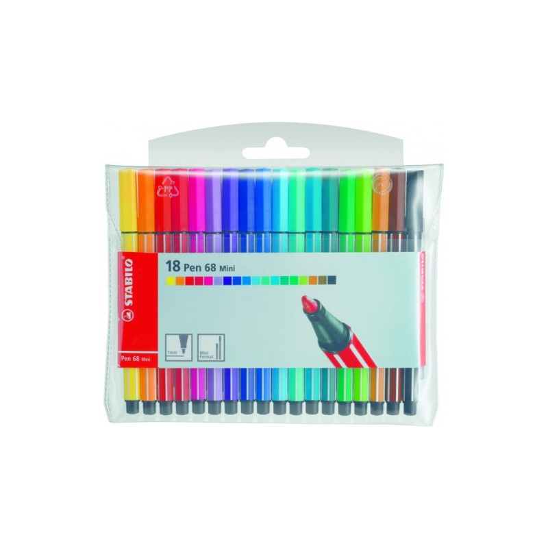 Rotulador punta fibra media 1mm. pen 68 rojo stabilo 68/40 Rotulador punta fibra media 1mm. pen 68 rojo stabilo 68/40