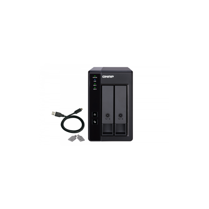 Qnap tr-002 unidad de disco multiple negro Qnap tr-002 unidad de disco multiple negro
