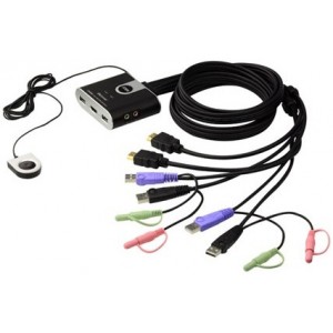 Aten cs692 interruptor kvm negro