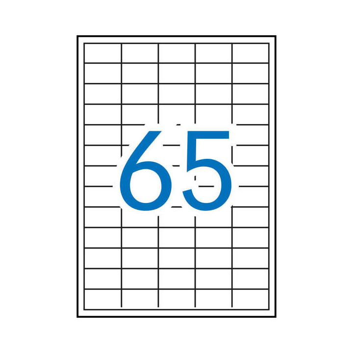 Apli Etiquetas Blancas Permanentes para Laser 38.0 x 21.2mm 250 Hojas