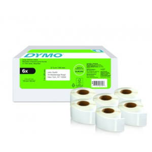 Pack 6 rollos lw etiquetas 25x54mm dymo 2177564