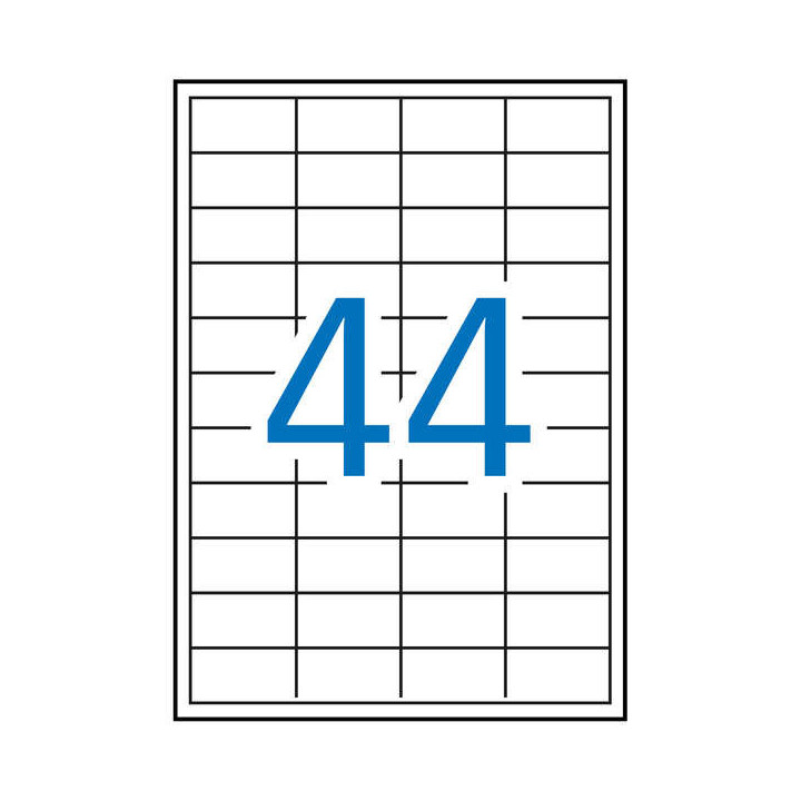 Apli Etiquetas Blancas Permanentes para Laser 48.5 x 25.4mm 250 Hojas