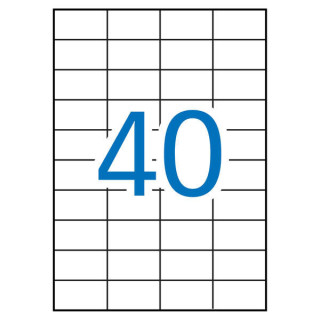 Apli Etiquetas Blancas Permanentes para Laser 52.5 x 29.7mm 250 Hojas