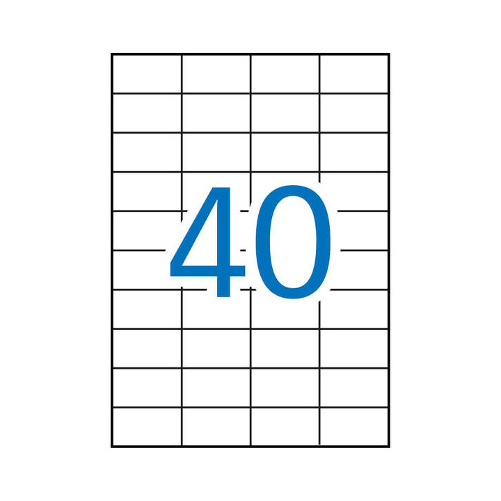 Apli Etiquetas Blancas Permanentes para Laser 52.5 x 29.7mm 250 Hojas