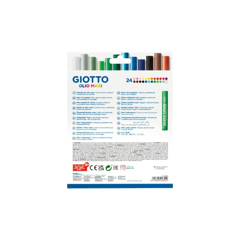 Estuche con asa giottode 24 barras de pintura óleo giotto f293800 Estuche con asa giottode 24 barras de pintura óleo giotto f293800