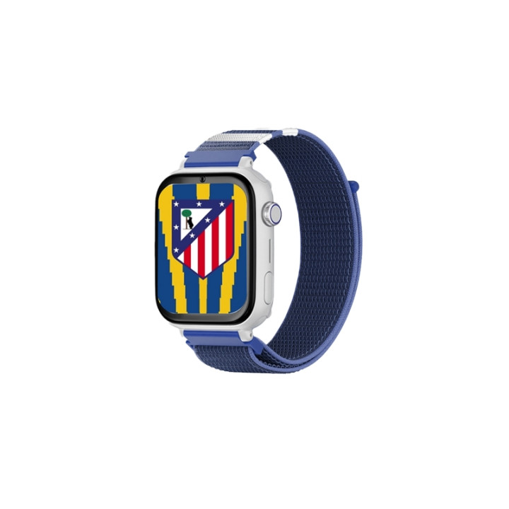 Savefamily Reloj Inteligente Infantil Savewatch Plus Edicion Atletico de Madrid con GPS y Llamada - Correa Tela Azul