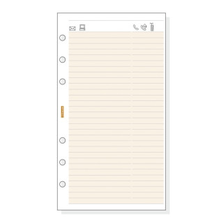 Finocam C952 Recambio Telefonico para Agendas Classic - Formato 609 - 94x171x5mm - Color Crema