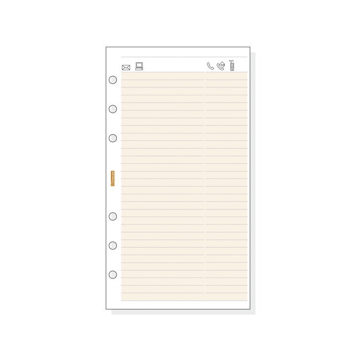Finocam C952 Recambio Telefonico para Agendas Classic - Formato 609 - 94x171x5mm - Color Crema