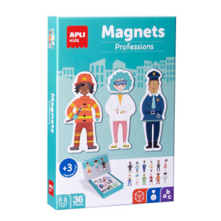 Apli Juego magnetico de las Profesiones - Ayuda a Familiarizarse con Profesiones y Oficios - 36 Fichas Magneticas con Diferente