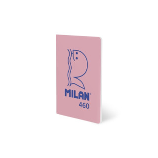 Milan 460 Since 1918 Libreta A5 Grapada - Papel a Lineas - 24 Hojas de 95g - Color Rosa