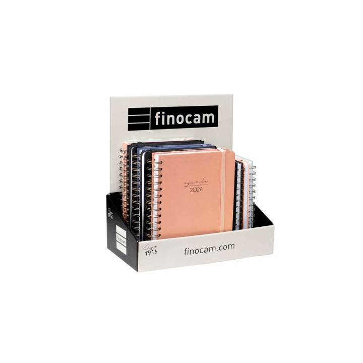 Finocam Alma Pack de 12 Agendas Surtidas - Anual 2026 - con Espiral - Color Surtidos