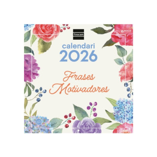 Finocam Calendario de Pared en Catalan - Anual 2026 - Imagenes Variadas - 300x300mm - Espacio para Escribir - Tematica de Frase