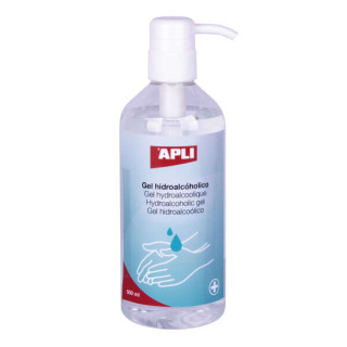 Apli Gel Hidroalcoholico Desinfectante - 500ml - 70% Etanol - sin Aclarado - Normativa Antivirica - Dosificador - Ideal Contra