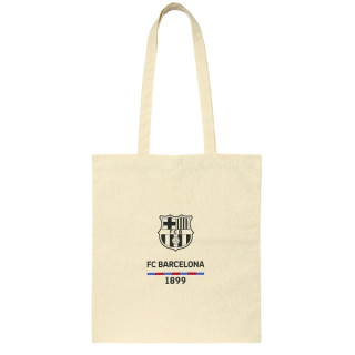 Safta F.C.Barcelona Tote Bag Bolsa de Tela - 38x42cm - Color Blanco