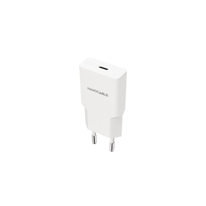 Nanocable Cargador de Pared USB-C/PD 25W - Color Blanco