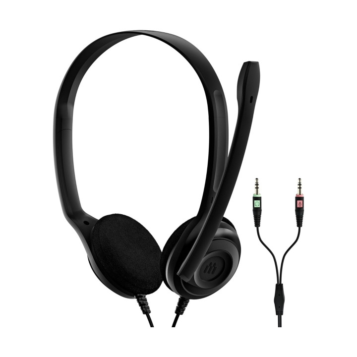 Epos PC 3 Chat Auriculares Estereo con Microfono - Jack 3.5mm - Cable de 2m - Color Negro