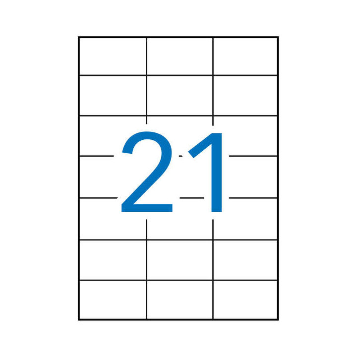 Apli Etiquetas Blancas Permanentes para Laser 70.0 x 42.4mm 250 Hojas