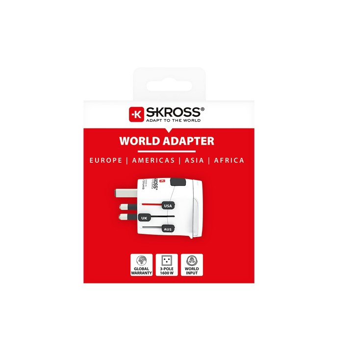 Skross Adaptador Universal de Viaje - Mas de 200 Paises - 250V