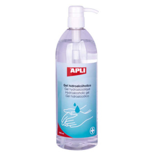 Apli Gel Desinfectante 1000 - Limpieza y Desinfeccion de Manos - 70% Etanol - sin Necesidad de Aclarar - Botella con Dosificado
