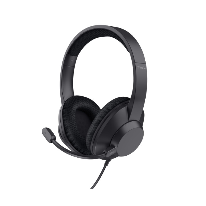 Trust Ayda Max Auriculares con Microfono USB - Diadema Acolchada - Cancelacion de Ruido - Cable de 1.80m