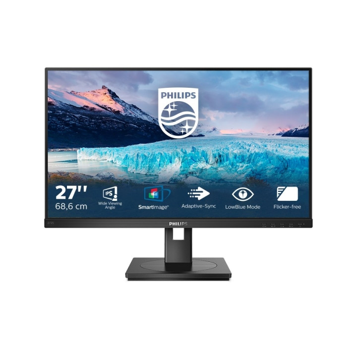 Philips S Line 272S1AE/00 Monitor 27" LED IPS FullHD 75Hz - Respuesta 4ms - Altavoces 4W - Regulable en Altura