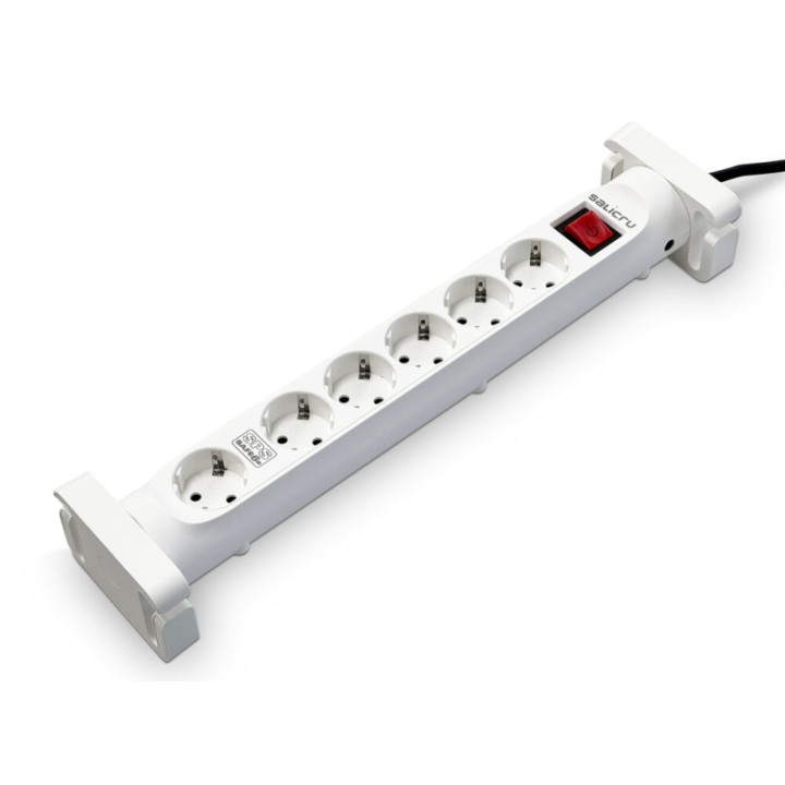 Salicru Regleta SPS SAFE 6S Protectores Electricos Activos de Ultima Generacion - 6 Tomas Schuko - Color Blanco