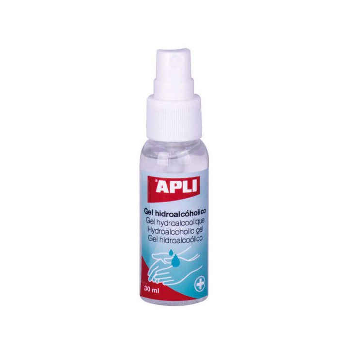 Apli Gel Hidroalcoholico Desinfectante - 30ml - 70% Etanol - sin Aclarado - Normativa Antivirica - Pulverizador