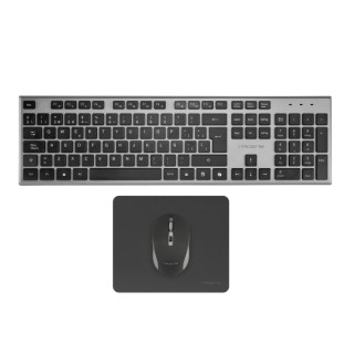 Tacens Zenith Combo Pack Inalabrico de Teclado Completo + Raton y Alfombrilla - Disposicion QWERTY ES - Teclas Silenciosas de P