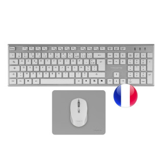 Tacens Zenith Combo Pack Inalabrico de Teclado Completo + Raton y Alfombrilla - Disposicion Francesa AZERTY FR - Teclas Silenci