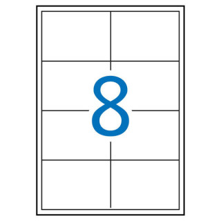 Apli Etiquetas Blancas Permanentes para Laser 97.0 x 67.7mm 250 Hojas